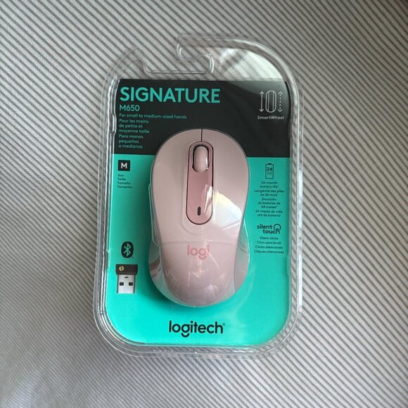Logitech Signature M650 Mouse - Rose Pink - New in Box - Picture 5 of 6